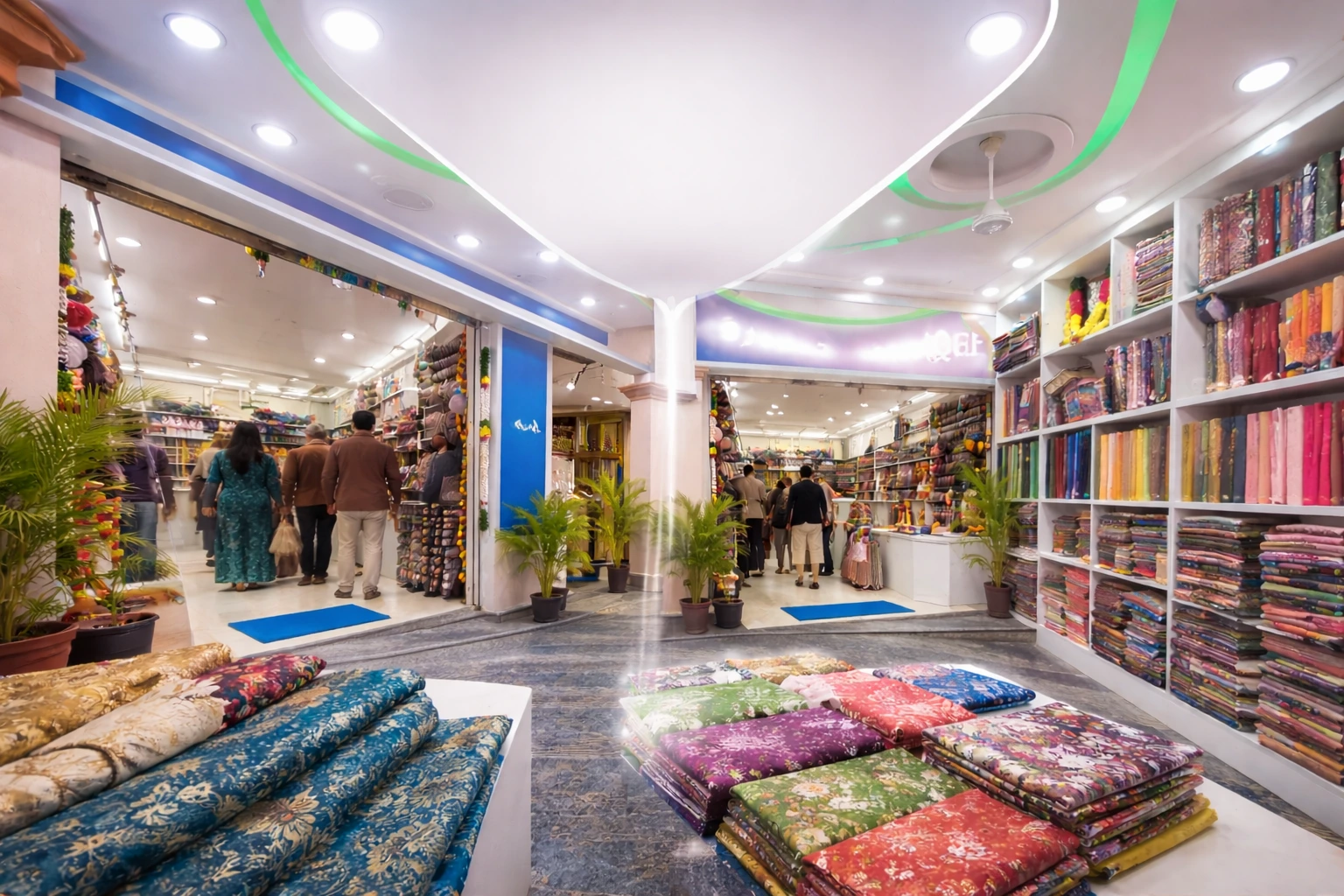 Premium fabrics at Anis Boutique Chennai